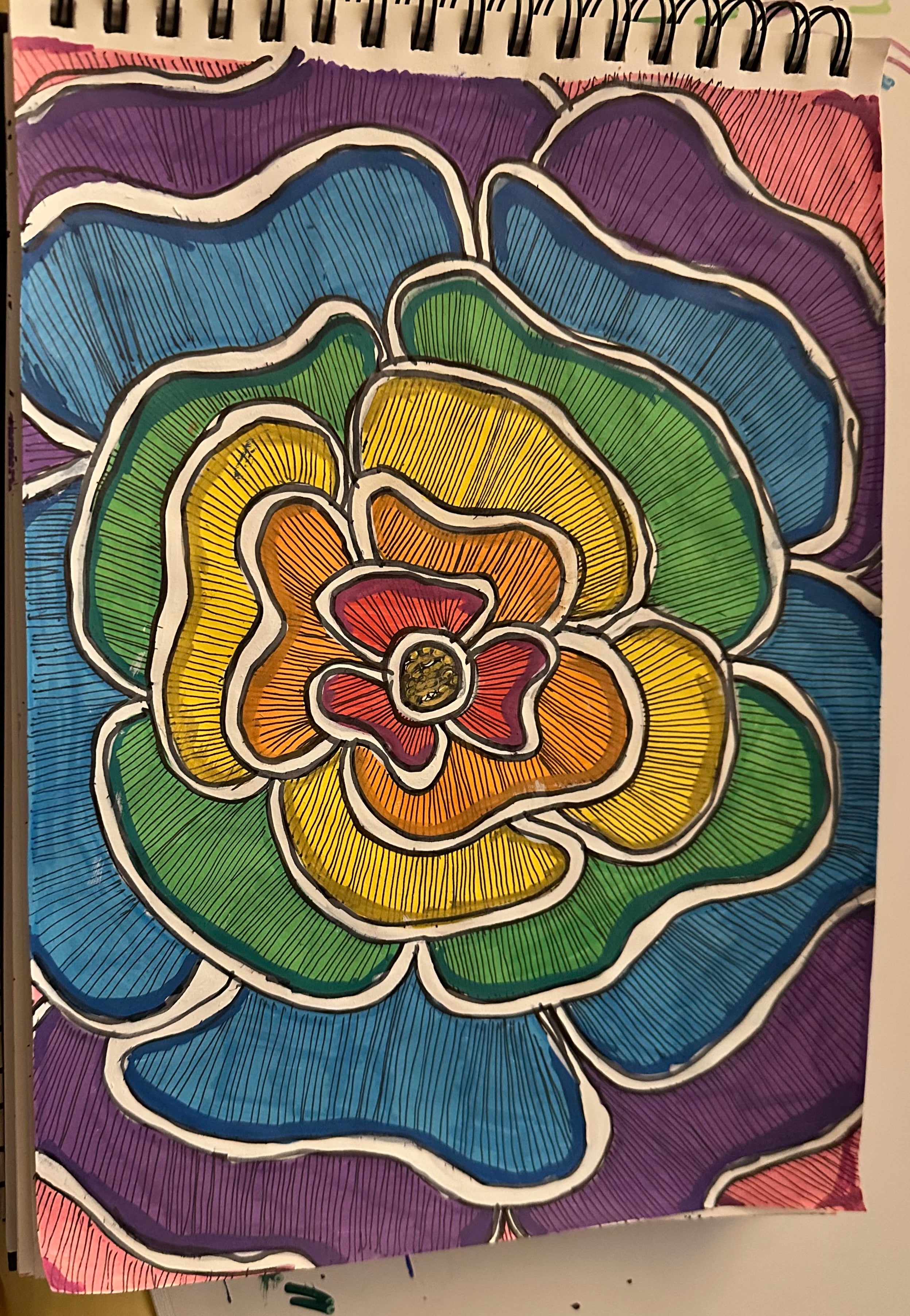 Rainbow flower