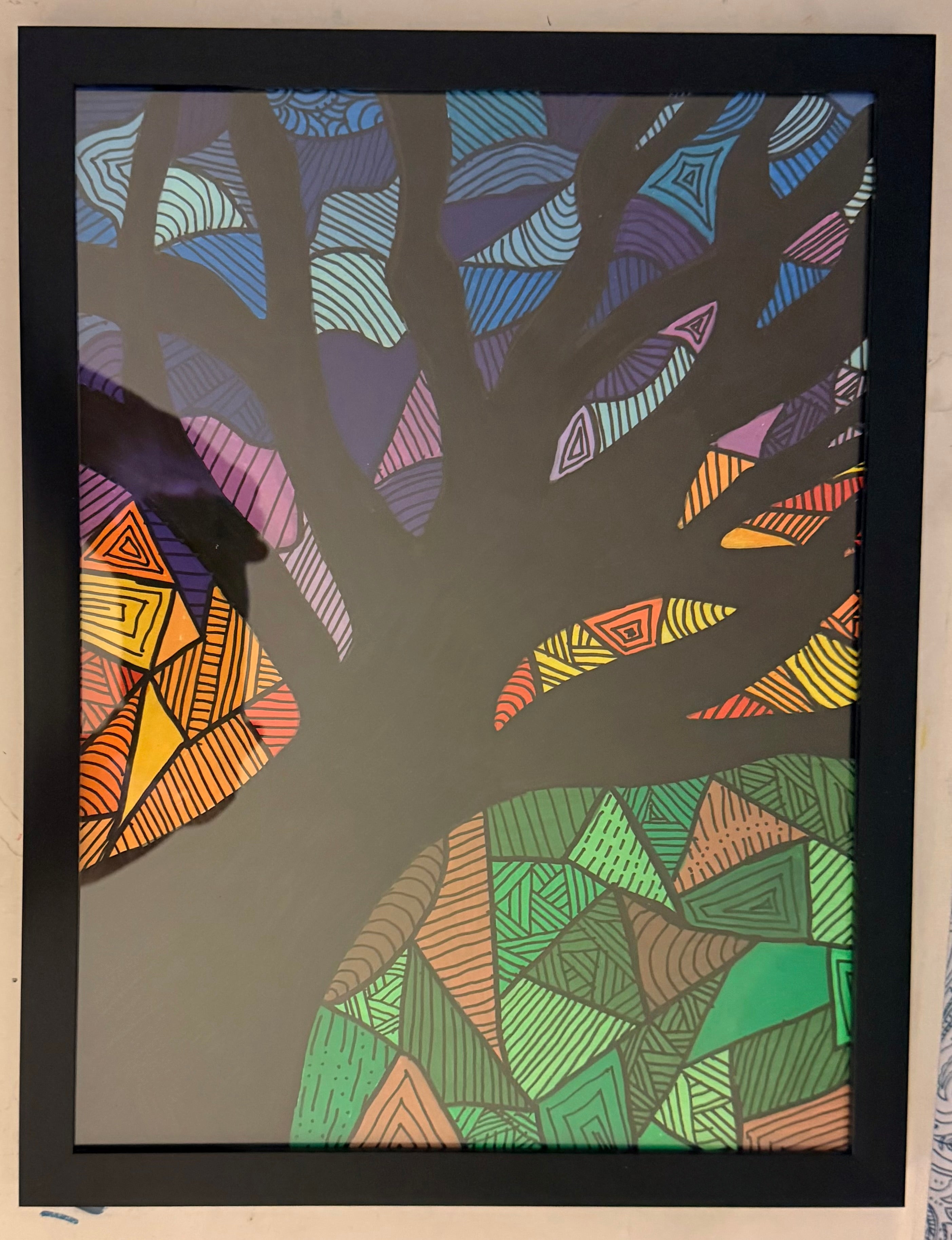 Stained glass shadows